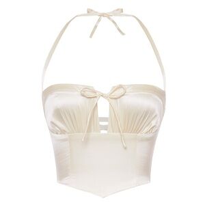 COSETTE DE AMES ‘Aria Silk Satin Corset’ in Ivory